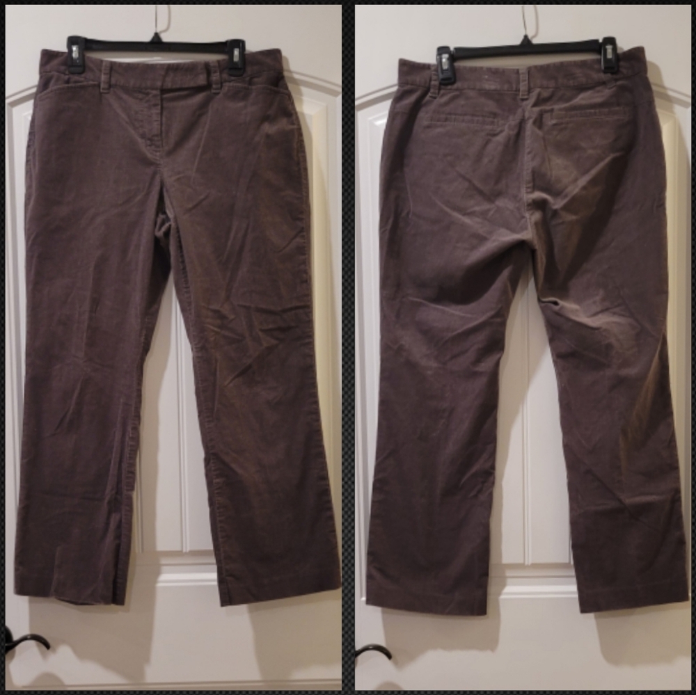 gray corduroy curvy petite pants 10